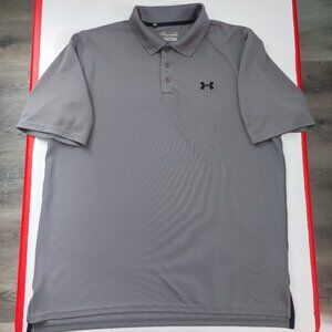 Under Armour active wear polo shirt grey men's size L